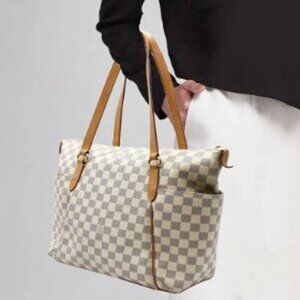 💎✨BEAUTIFUL✨💎Authentic Louis Vuitton Damier Azur Totally PM Tote Shoulder Bag